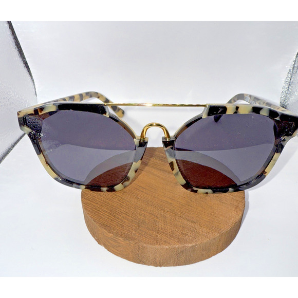 Sailor Eyewear Abstract Tortoise Cat Eye Sunglasses Modern Chic 52-23-140 - Picture 4 of 7